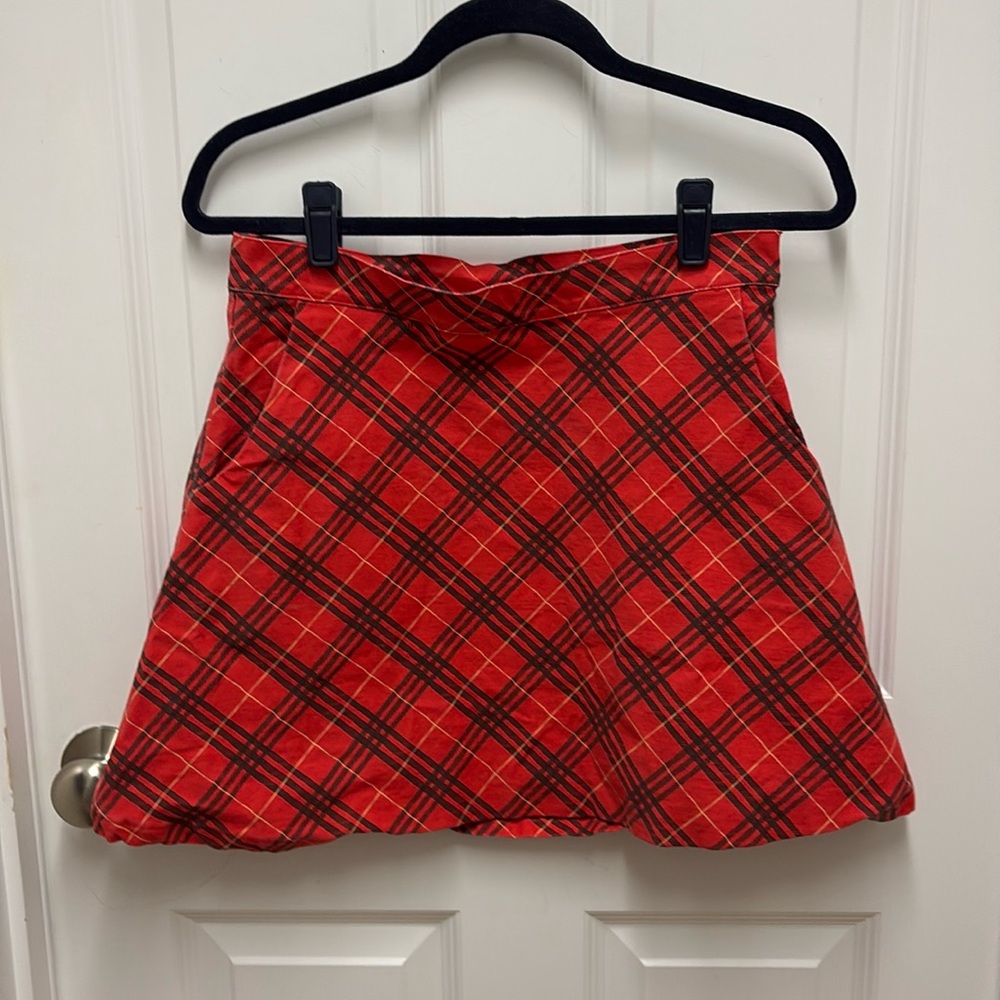 Tuesday Bassen Clambake Red Plaid‎ Skirt